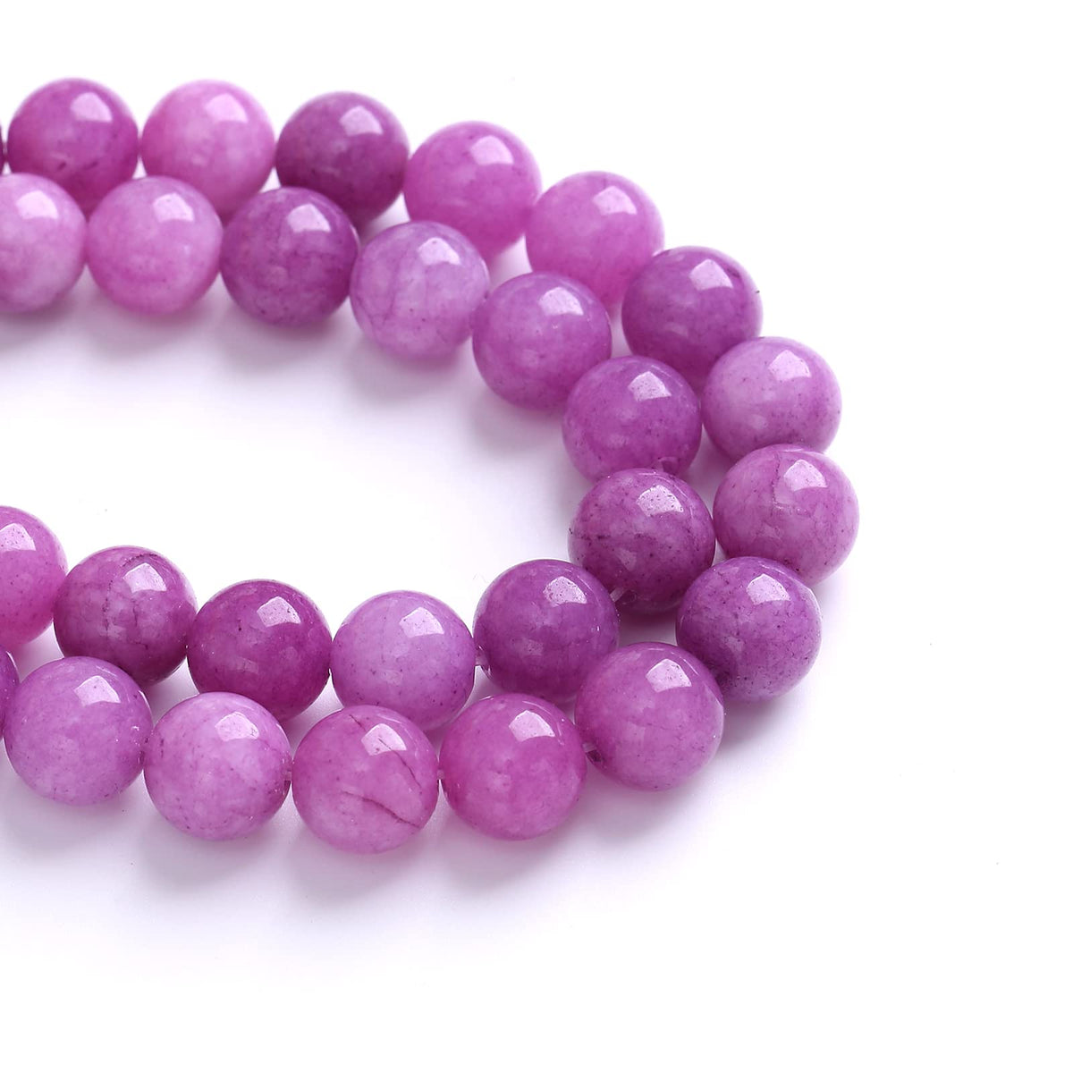 8MM 46PCS Purple Lepidolite Mica Stone Loose Beads for Jewelry Making DIY Bracelet Necklace