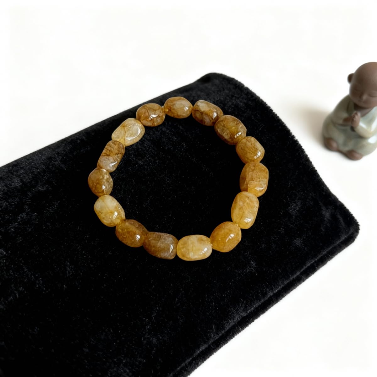 APMUTSS Natural Crystal Beaded Bracelet for Women, Genuine Gemstone Stretch Bracelet 8–10mm Irregular Stone Beads, Colorful Healing Crystal Jewelry for Everyday Wear and Gift