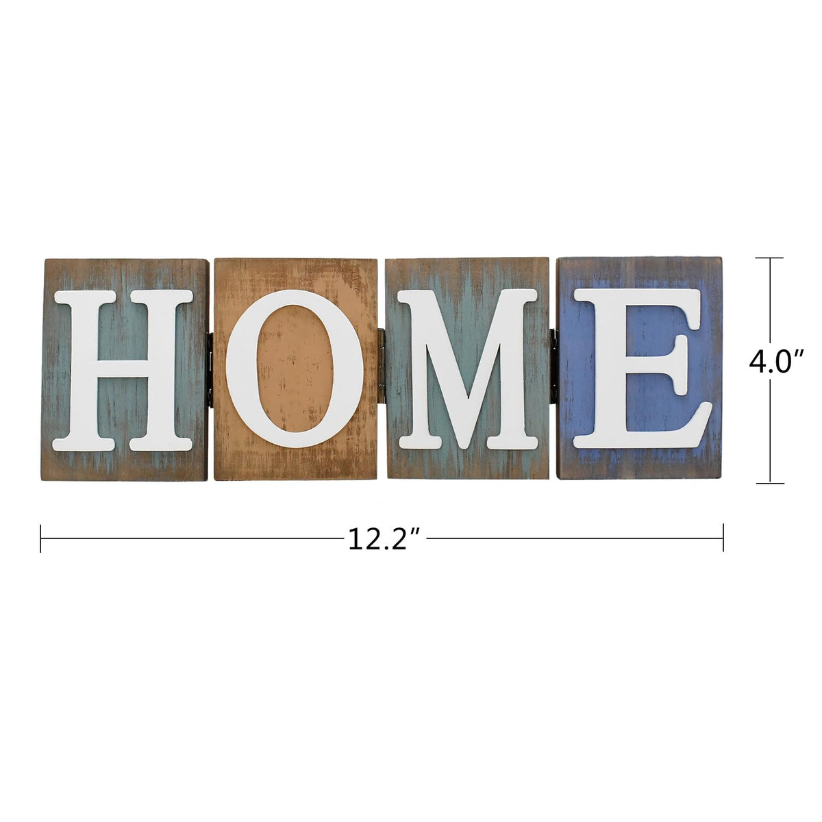 Linfevisi Wooden Home Sign Table Decor Wood Home Letters Sign Folding Rustic Wooden Word Signs for Living Room Kitchen Entryway Mantel Fireplace Shelf House Home Decoration 12.2X4 Inch