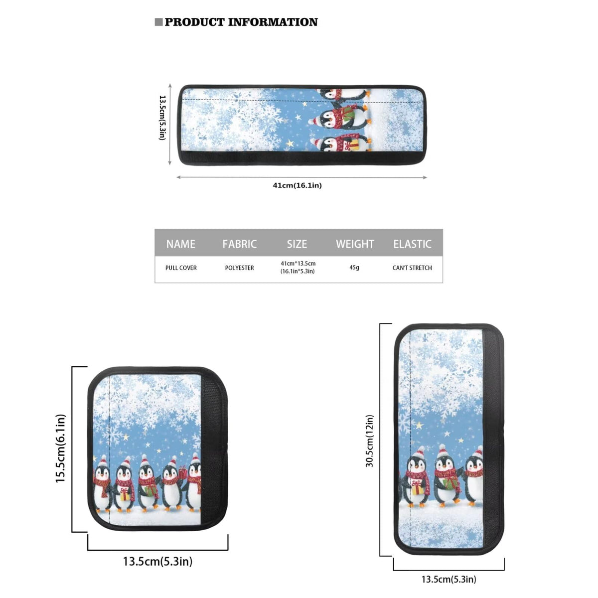Yatixapu Refrigerator Door Handle Covers, Christmas Penguin 6PCS Fridge Handle Cover, Handmade Decor Protector for Ovens, Dishwashers, Keep Your Kitchen Appliance Clean from Smudges, Food Stains