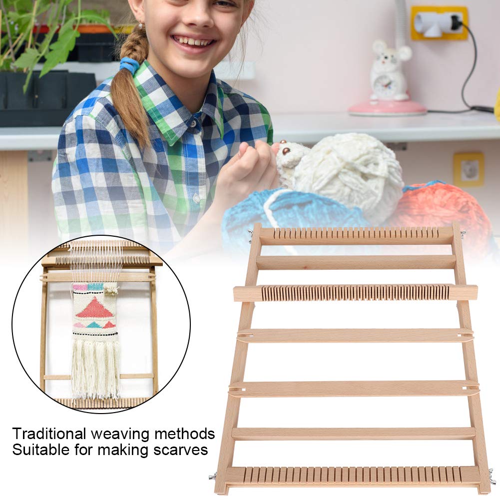 Ichiias DIY Weaving Loom, 45 X 35 X 2.2cm Weaving, Kits Set Weaving Looms for Mats Scarves Carpets Tapestries