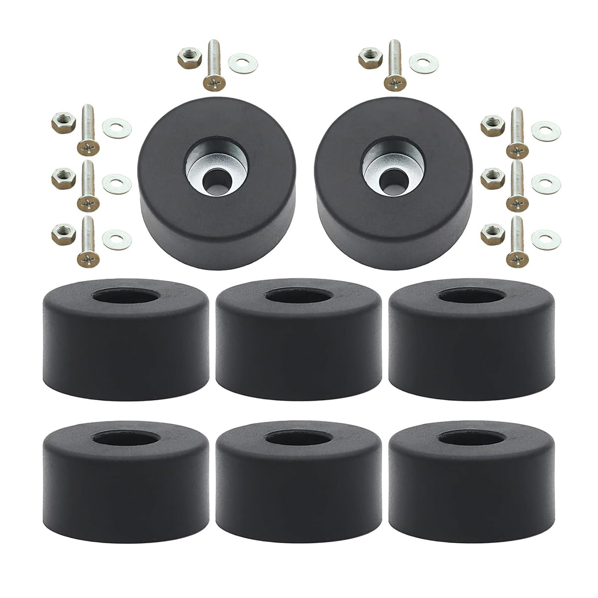 8PCS 192310GS Anti Vibration Rubber Feet with Nuts & Washers - Air Compressor Isolation Pads Compatible with Coleman Powermate 094-0026, Sanborn E106661, Replaces for Briggs & Stratton 192310GS