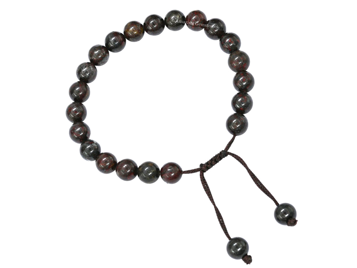Amazing Gemstone Iron Tiger Eye Bracelet, Gifts For Men & Women - Protection Healing Crystal Bracelet - 8mm Gemstone Beaded Adjustable Bracelet, Pulseras Para Hombres Mujer Stocking Stuffers