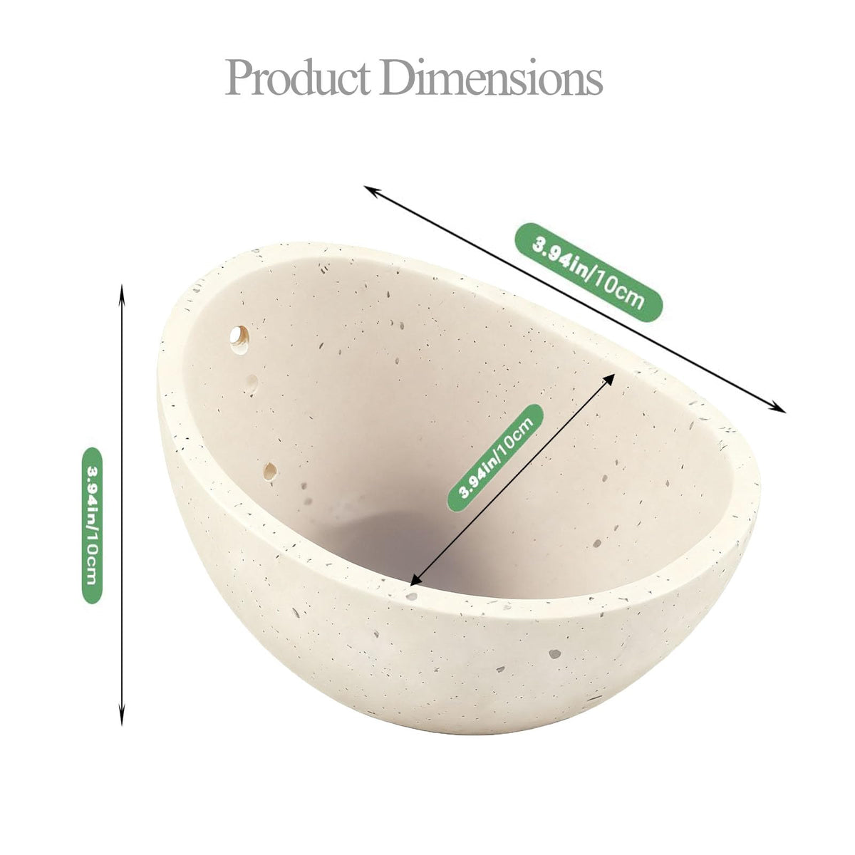 Ceramic Herb Stripper Bowl with Multiple Hole Sizes for Leaves and Stems, Small (white)