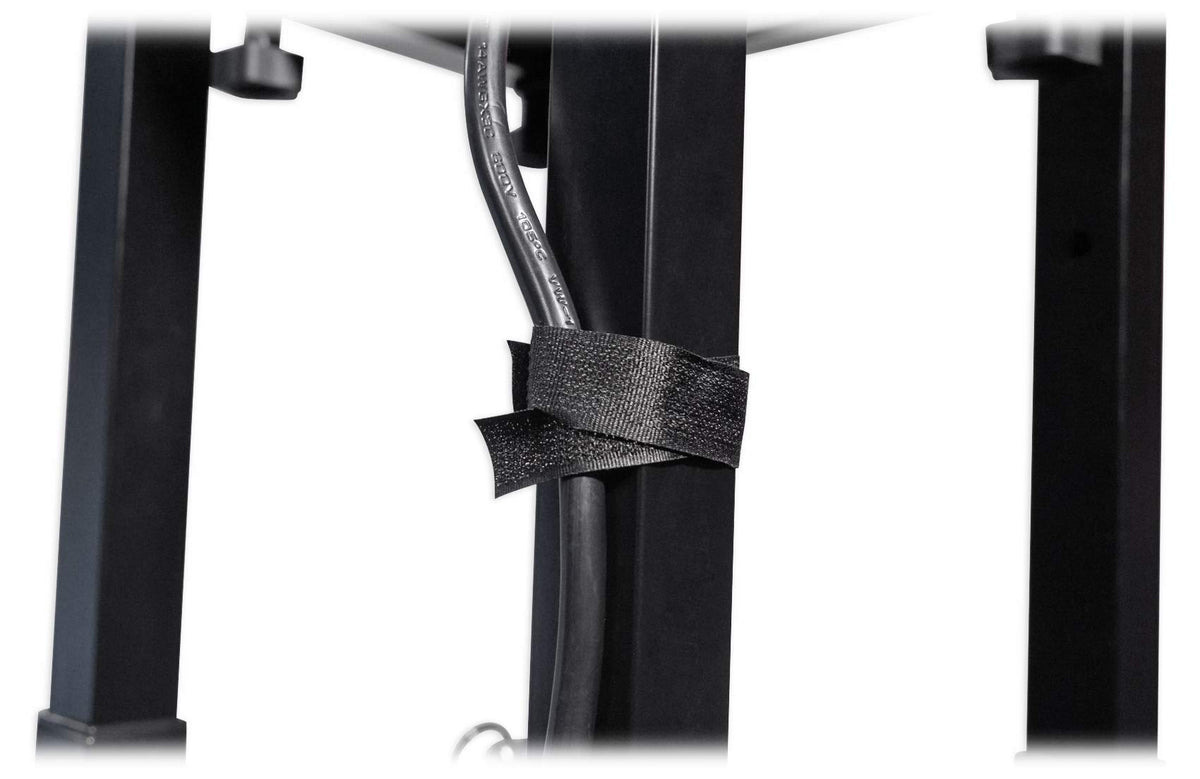Rockville RTP82B 8 ft Adjustable Black Totem Moving Head Light Stand, Dual Scrims, Travel Bags, Speaker Mount, for DJs and Stage Lighting