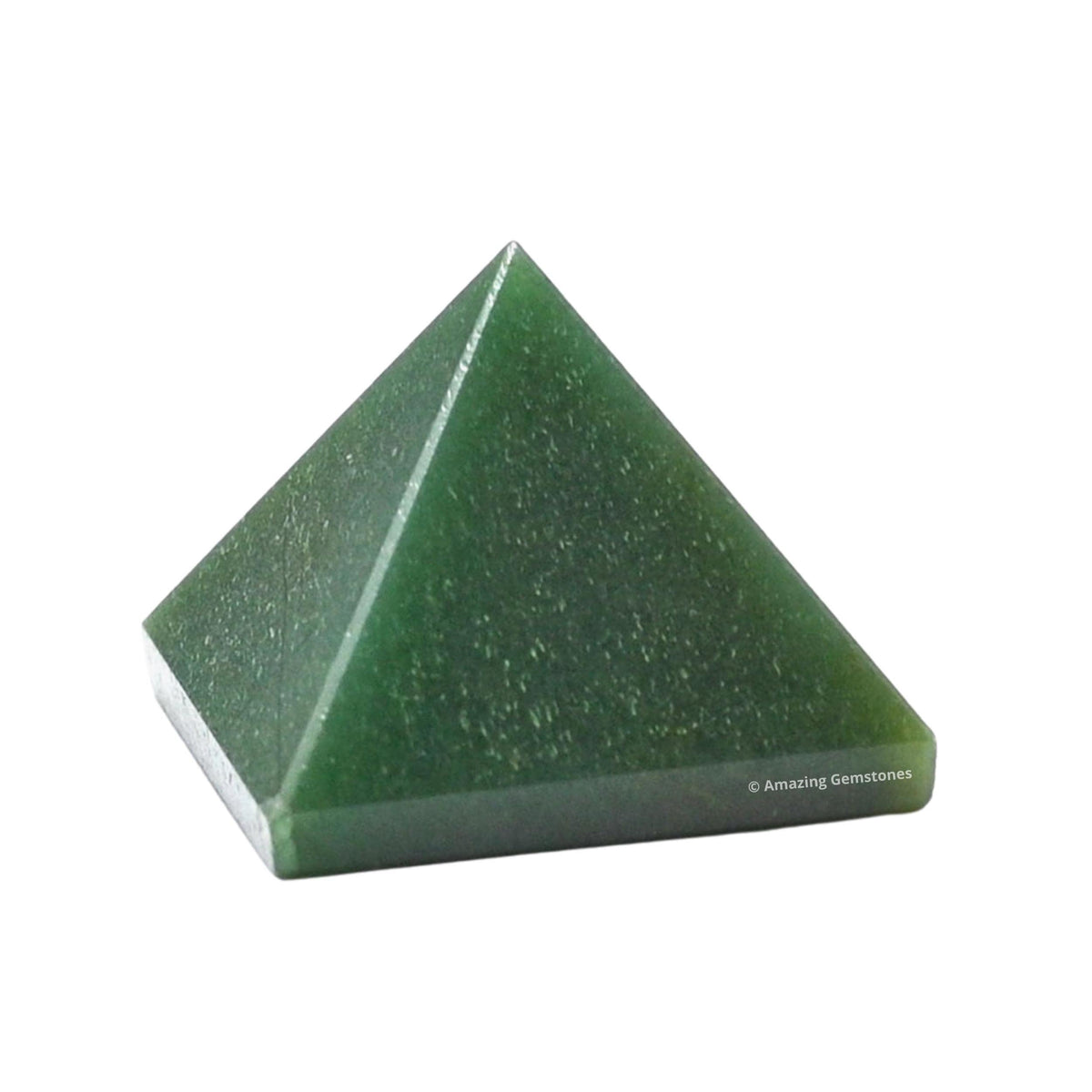 Amazing Gemstone Dark Green Aventurine Pyramid Crystal Healing Stones - 1" Great Pyramid Figurine of Natural Stone Pyramid for Meditation, Reiki, Chakra Balancing and Crystal Pyramids Grid