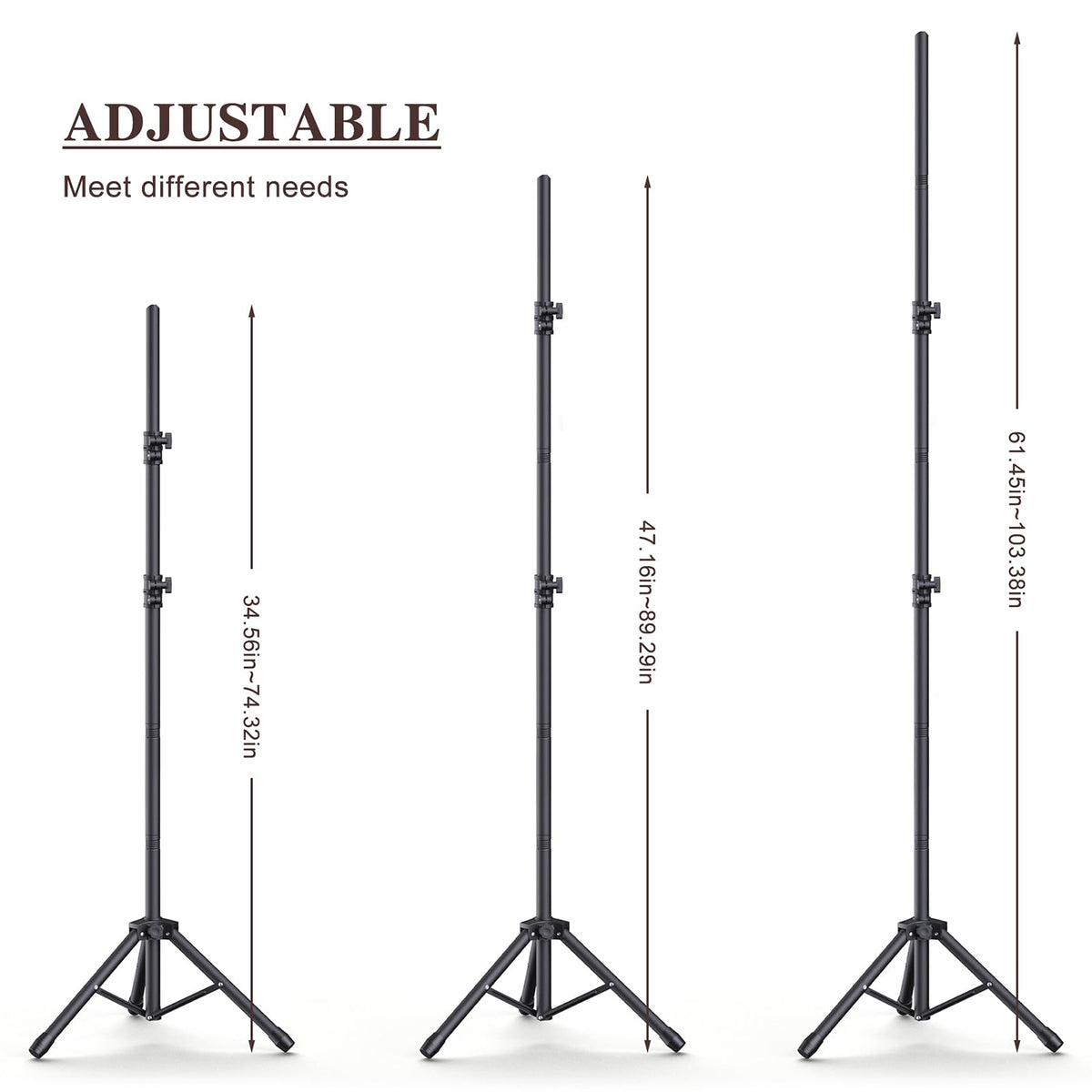Backdrop Stand 10×8ft (W×H) Adjustable Backdrop Support Ground Kit Photography Photo Shoot Backdrop Stand for Parties with Sandbags, Spring Clips, Carrying Bag