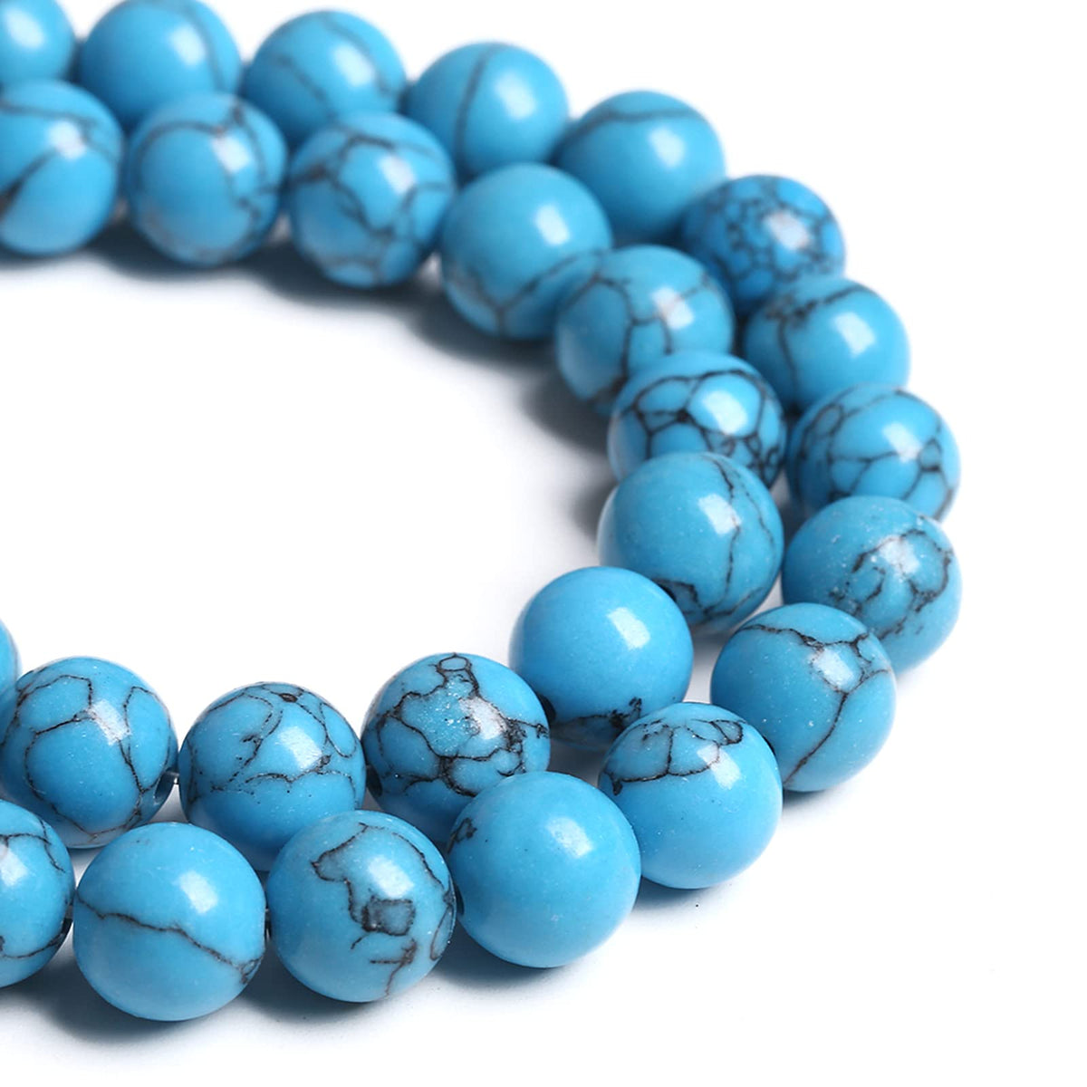 4MM 86PCS Blue Turquoise Spacer Loose Beads for Jewelry Making DIY Bracelet Necklace
