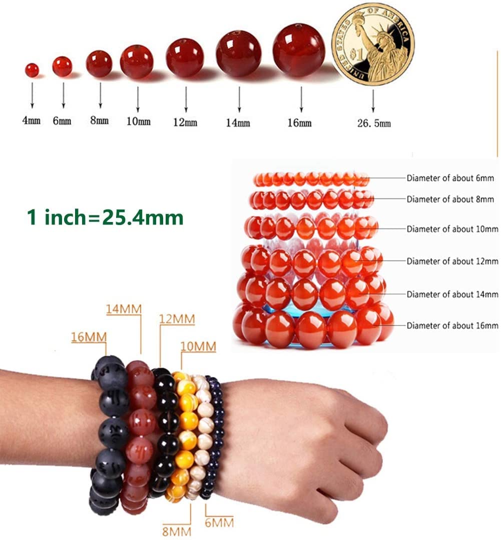 HAAMIIQII 60pcs 6mm 7 Chakra Natural Stone Beads Polished Round Loose Gemstone Beads for Jewelry Making Strand 15 Inch