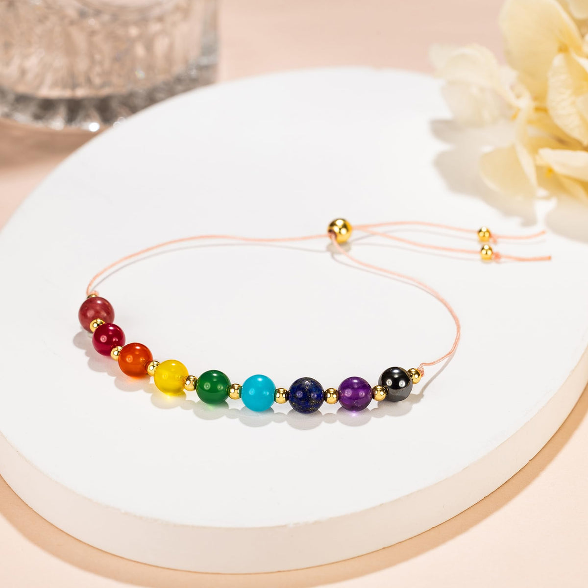 Happy Beads Bracelet, Healing Stones Bracelet, Rainbow Bracelets, Chakra Balancing, Pass Kindness Along, Share Your Light, Make You Happy