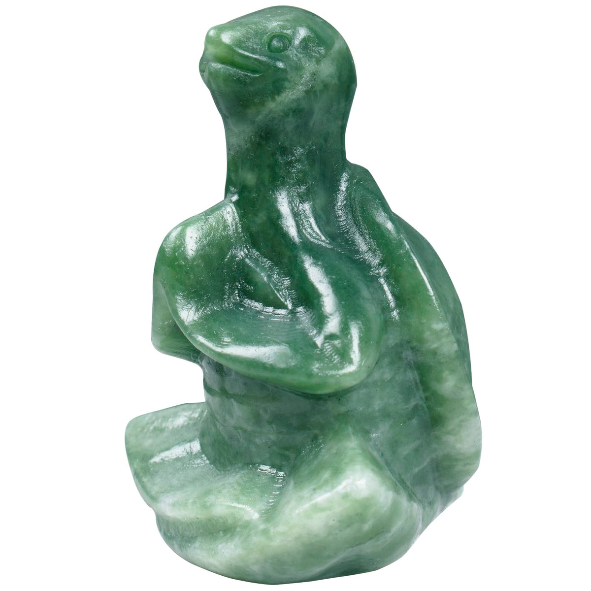QLRSUXN Green Jade Sea Turtle Meditation Crystal Yoga Sculpture,Hand Carved Healing Figurine Spiritual Decor Chakra Balancing Gift,Zen Statue for Home Office Decorations