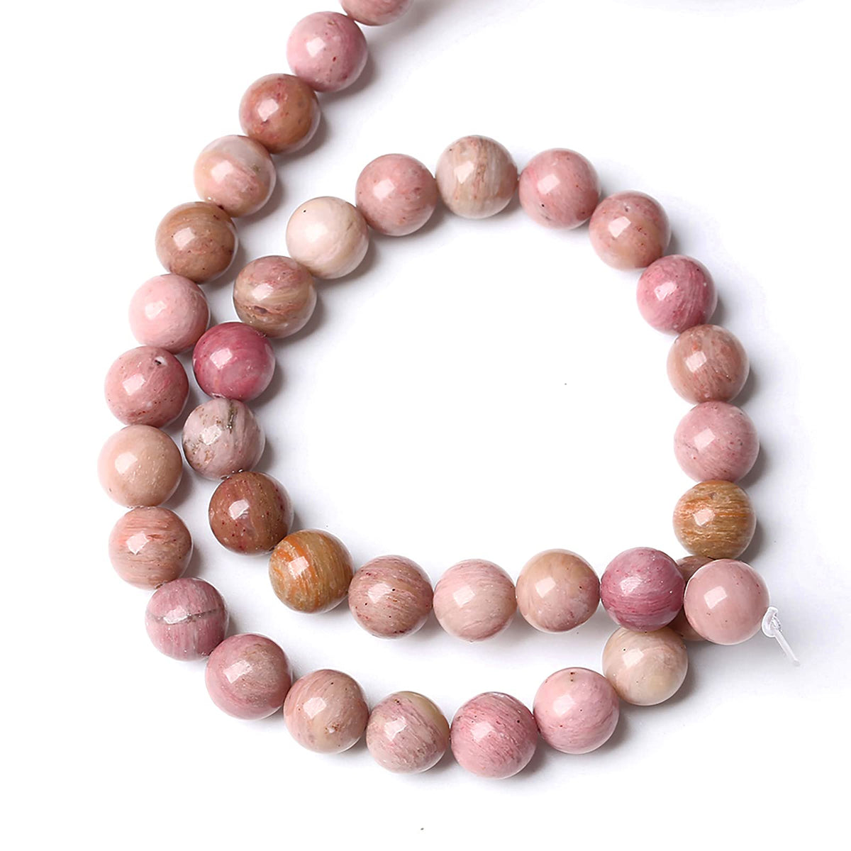 36PCS 10mm AAA Natural Pink Rhodochrosite Beads Stone Round Loose Beads for Jewelry Making DIY Bracelet Necklace 15 Inch,Energy Stone Healing Power (10mm, Rhodochrosite)