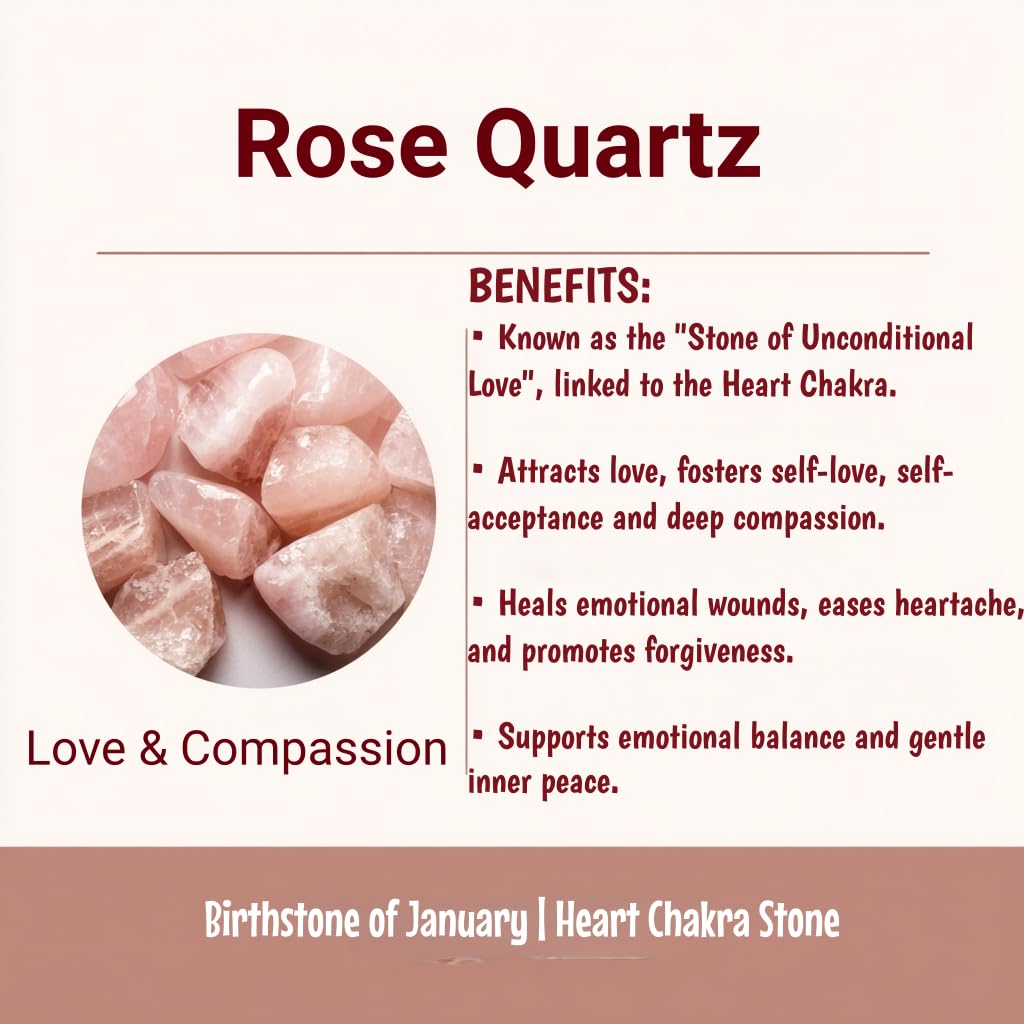 Loveliome 4 Pcs Natural Rose Quartz Love Heart Palm Stone Reiki Balancing Worry Stone(1 Inch)
