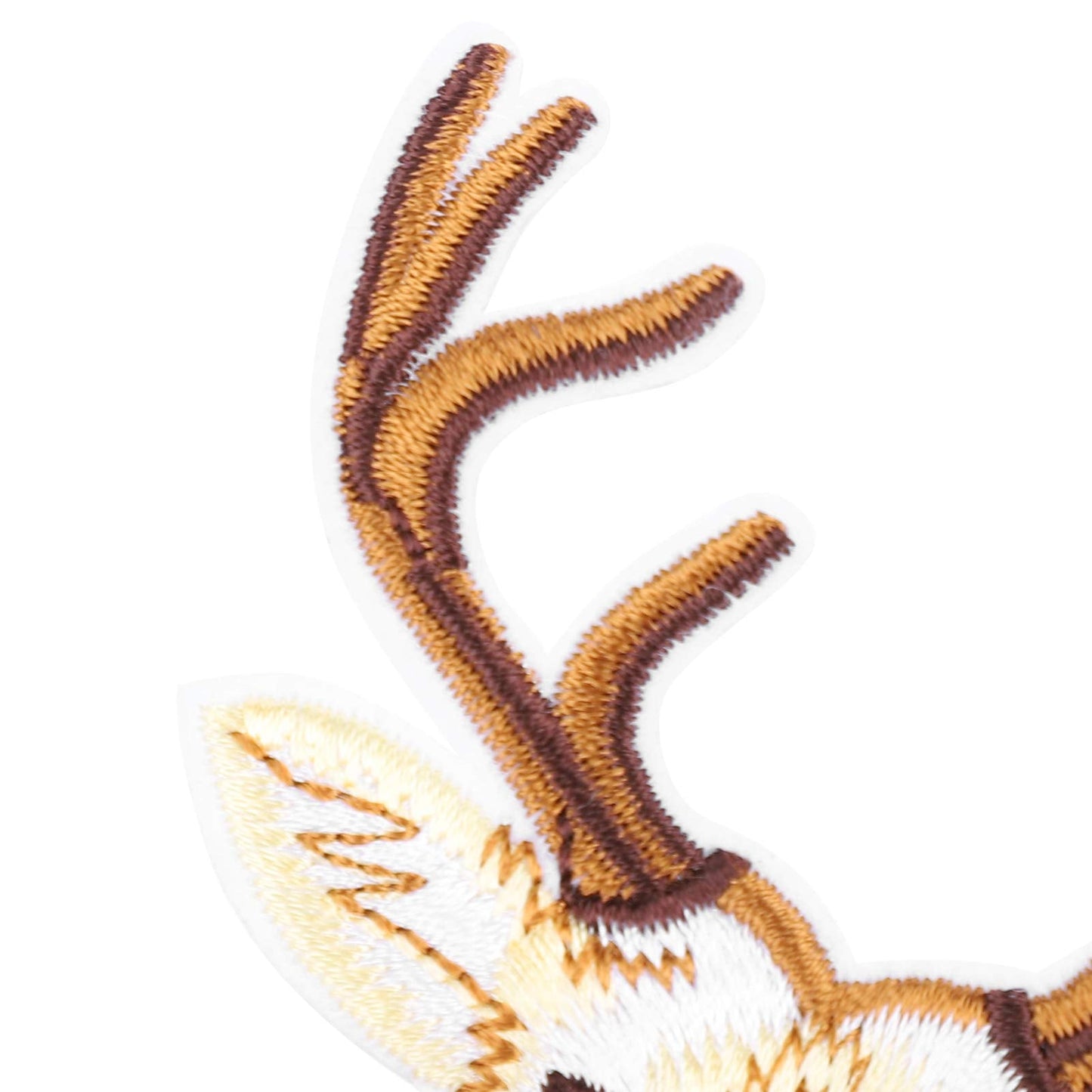 Fdit 12Pcs Delicate Sika Deer Head Patches Embroidered Cute Aesthetic Deer Embroidery Patches Iron on Patch Sew On Applique Patch Custom Backpack Patches for DIY Clothing Luggage