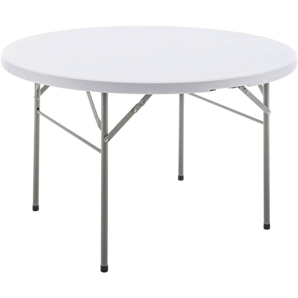 BTEXPERT Set of 5, White 4 Ft 48inch Round Plastic Folding Table Commercial Portable for Banquet Dining Wedding Party Events Home Kitchen Patio Backyard Indoor Outdoor
