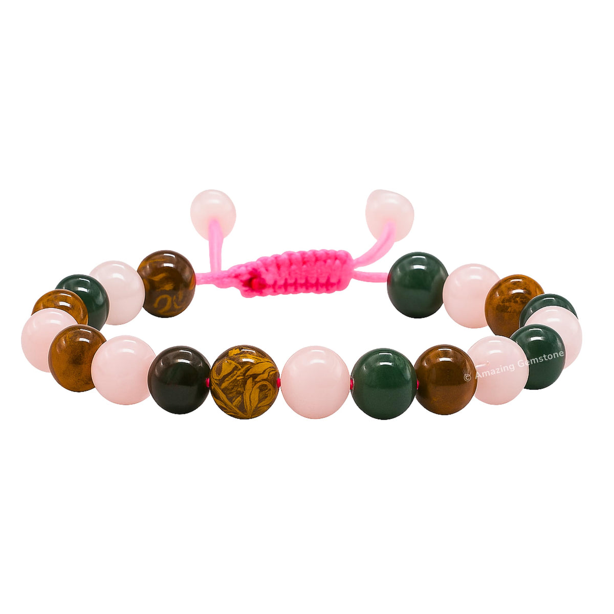 Amazing Gemstone Period Bracelets for Women - Bloodstone Mariyam Jasper Rose Quartz Bracelet Set for Healing Calming Anxiety Stress Relief Gifts (Adjustable) (Pleasant Period/Menstrual Support)