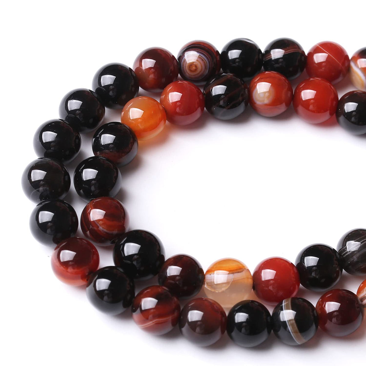 32PCS 12MM Red Persian Agate Stone Beads Energy Healing Beads for DIY Jewelry Bracelet Necklace Making for Jewelry Making15Inch