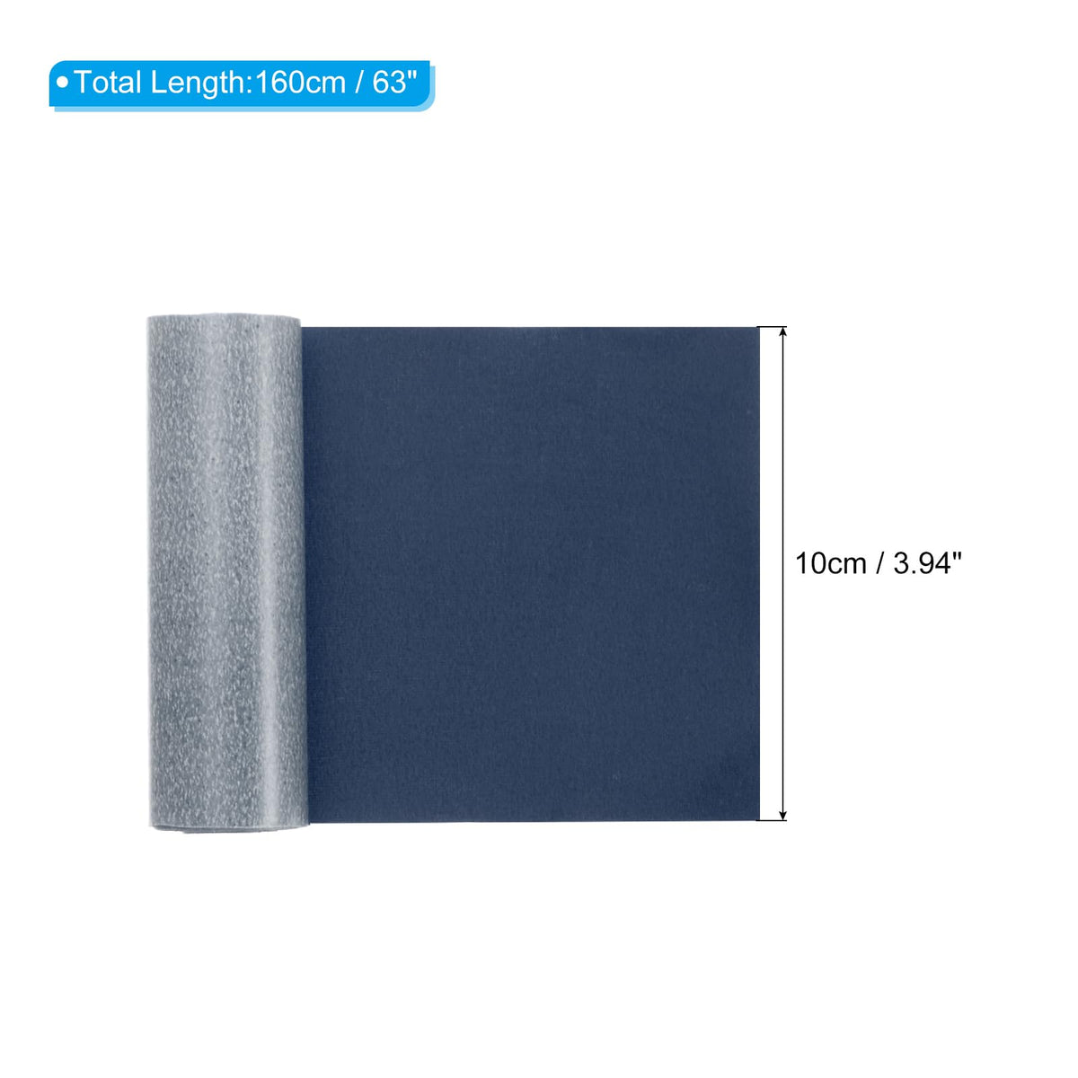 PATIKIL Fabric Patches 63x4 Inch, Iron-on Nylon Roll Fabric Patches for Clothing Waterproof Clothing Repair Decoration Kit Adhesive Fabric Patches, Navy