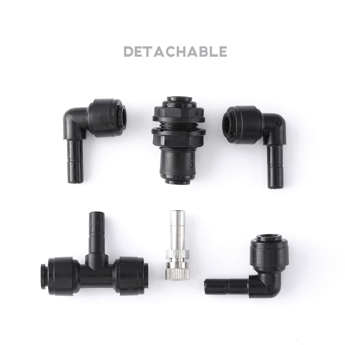 Vexplo Reptile Misting Spray Nozzle for Rainforest Tank Pet Cooling Adjustable Reptile Nozzle Fogger Mist Sprinkler for Full Water Coverage, Replacement Micro Spray Nozzles, 2PCS