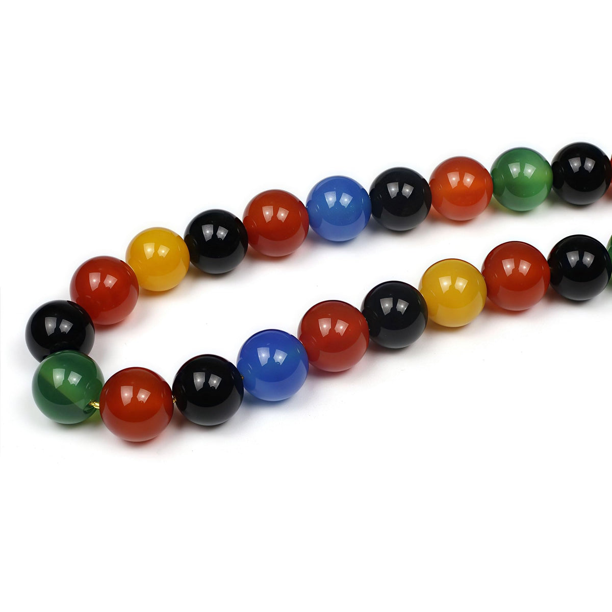 MJDCB AAA Natural Multicolor Agate Beads Round Colorful Stone Energy Healing Beads for DIY Necklace Bracelat Jewelry Making Strand 15" (8mm)