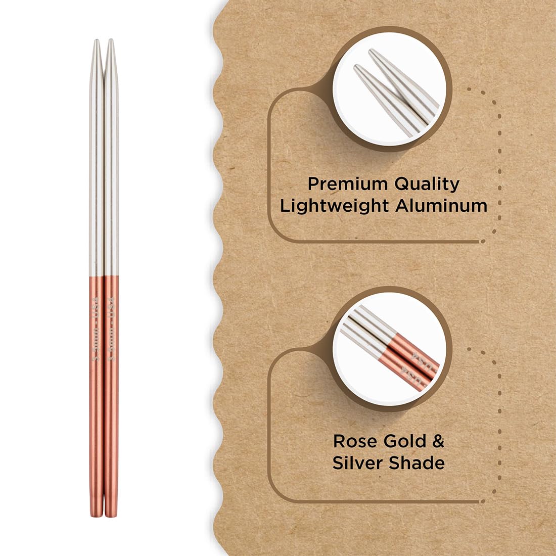 Knitter’s Pride Rosemist Special Interchangeable Circular Needles 4"" (10cm) – US Size 4 (3.5mm)