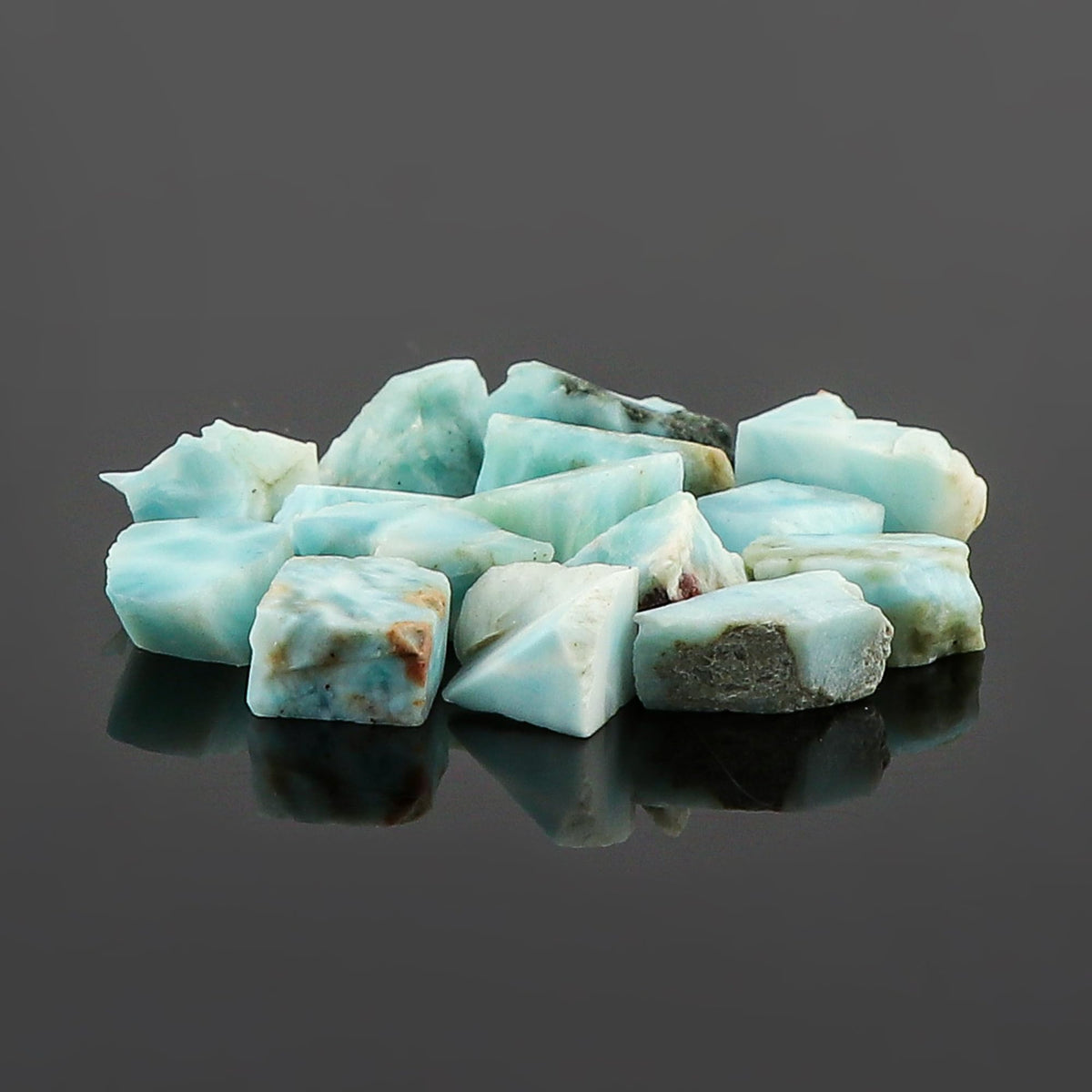 CRYSTALINES (50cts) (14-16pcs) Natural Raw Sky Blue Larimar Gemstones, Wholesale Rough Stones Supplies, DIY-Crafts Jewelry Making, Healing Wicca Crystals, Wire Wrapping, Gem Collection