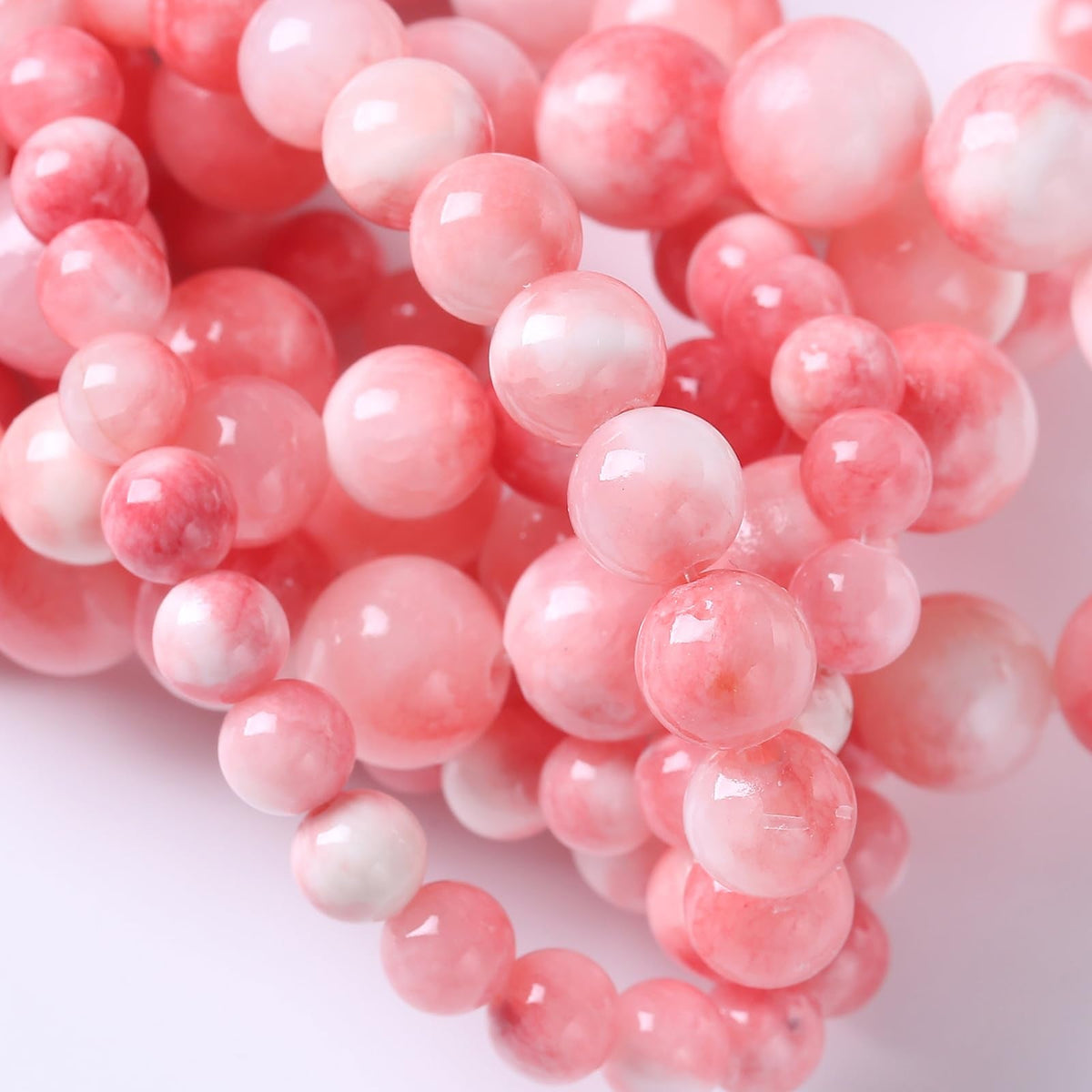 6MM 60PCS Pink Persian Jade Spacer Loose Beads for Jewelry Making DIY Bracelet Necklace