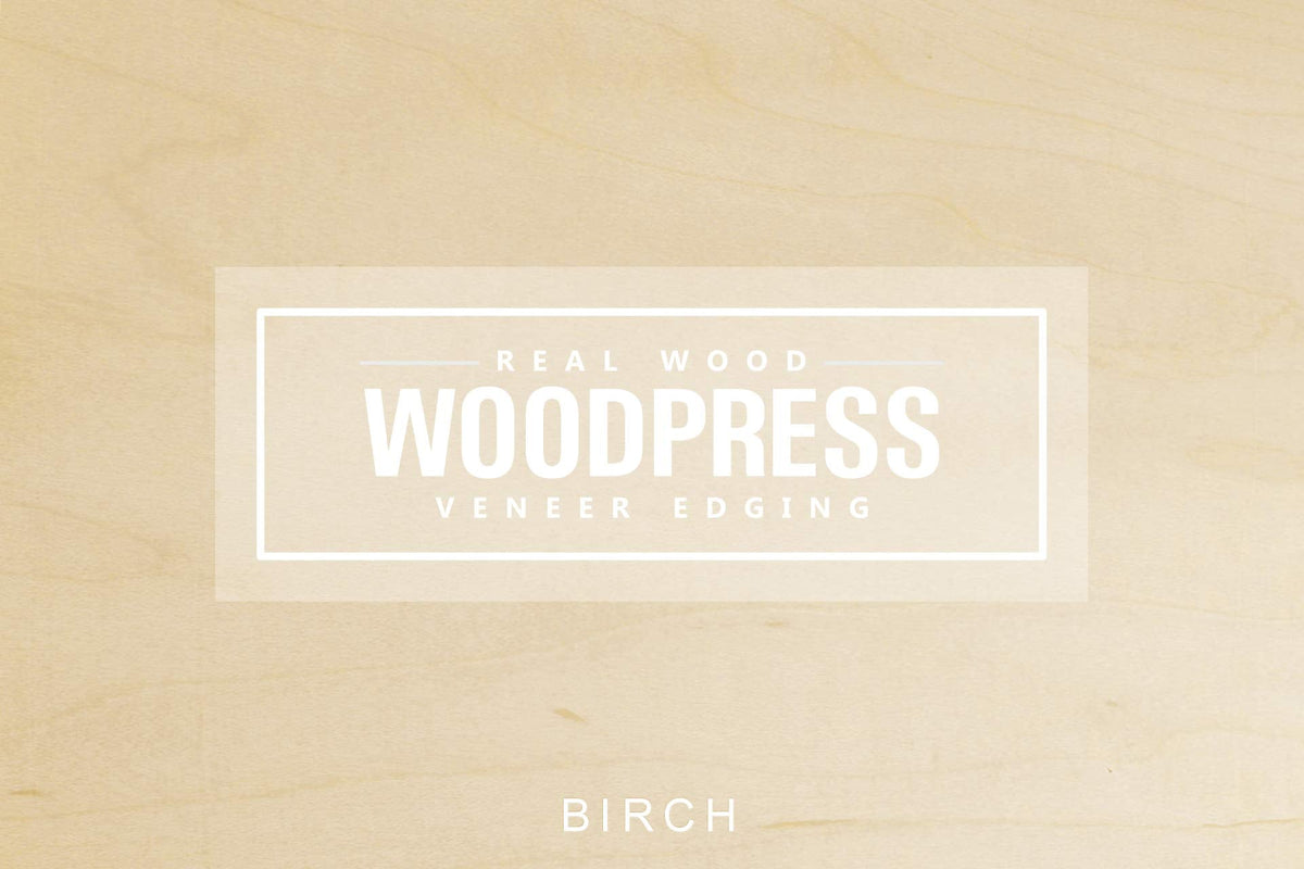 WoodPress® Real Birch Wood Veneer - Pack of 6 Sheets - US Letter Size (Approx 8 & 1/2" x 11") - Veneer for Marquetry, Crafts, Model Making, Panels, Cabinets and Furniture Repair, School Projects