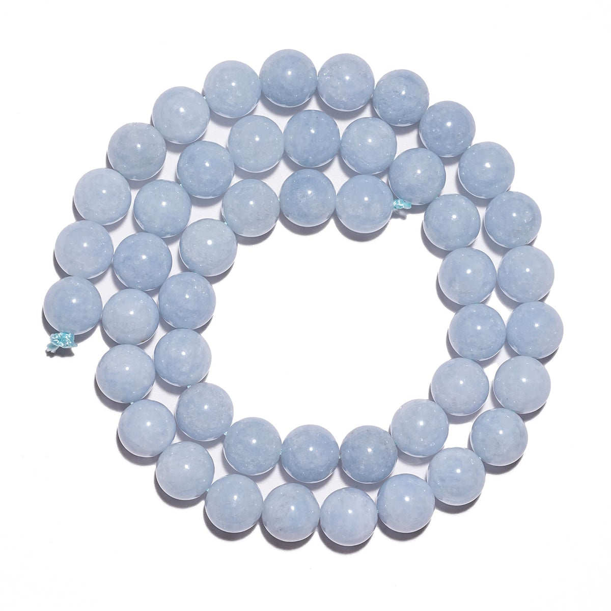 8mm Natural Aquamarine Gemstone Beads Polished Round Smooth Stone Beads for Bracelets Jewelry Making 15inch Loose Beads