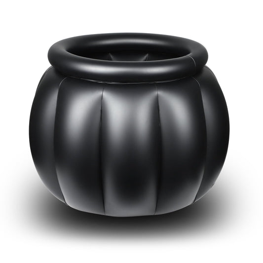 TOYMIS Halloween Inflatable Cooler, 22x18 Inch Witch Cauldron Kettle Large Halloween Cooler for Drinks Giant Black Inflatable Ice Bucket for Halloween Parties Travel
