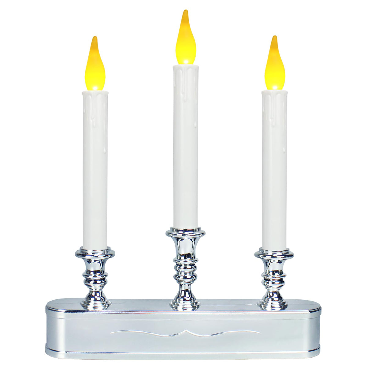 Window Candles Battery Operated with Timer 8 Hours on and 16 Hours Off Led Warm White with Flicker Flame
