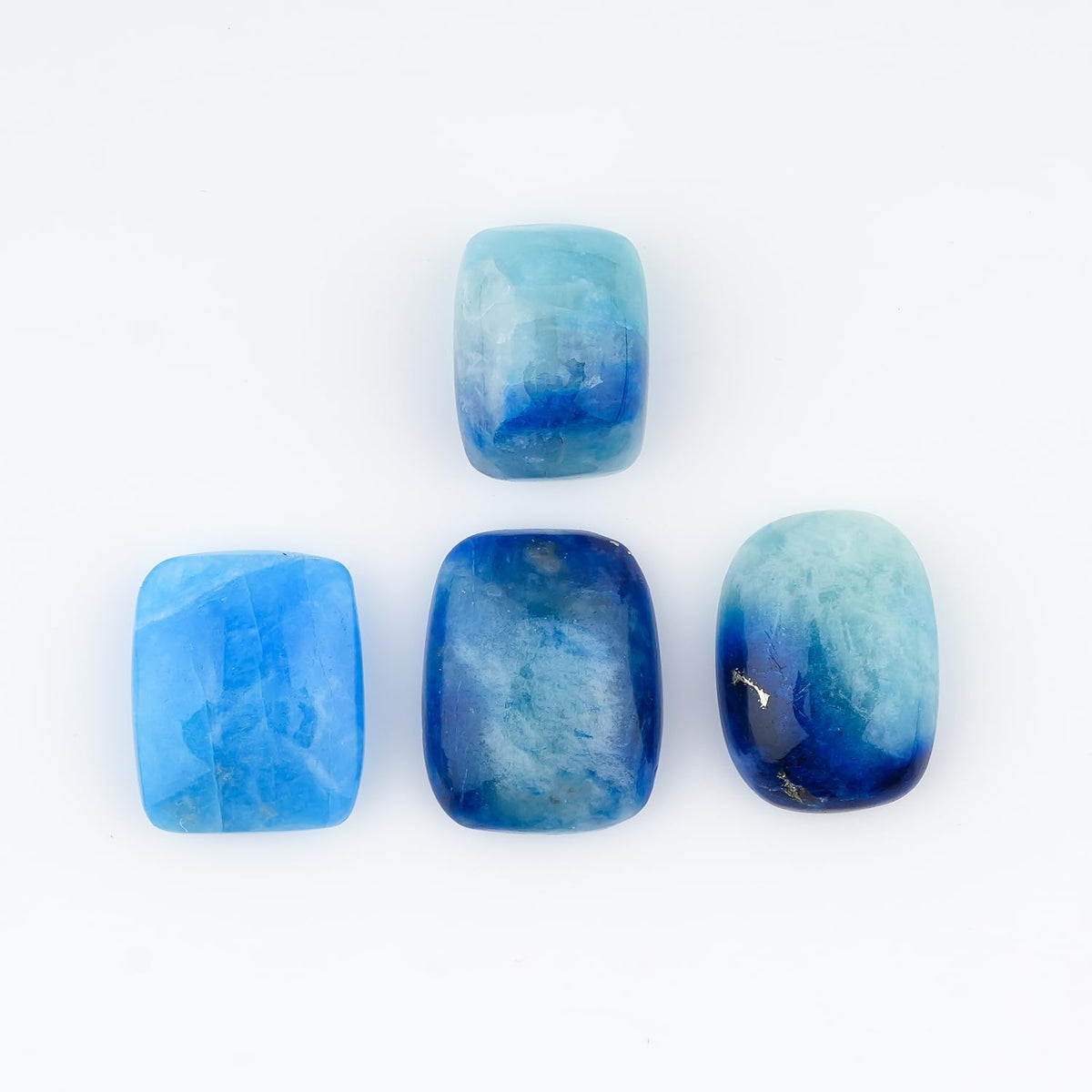 ColouredRocks (4 pcs. A++ COPPER AFGHANITE, Cushion Shape, Natural Cabochon Crystals, Loose Gemstone, Wholesale Polished Supply, Jewelry Making, DIY Craft, Gem Collection (10-15 mm free size)