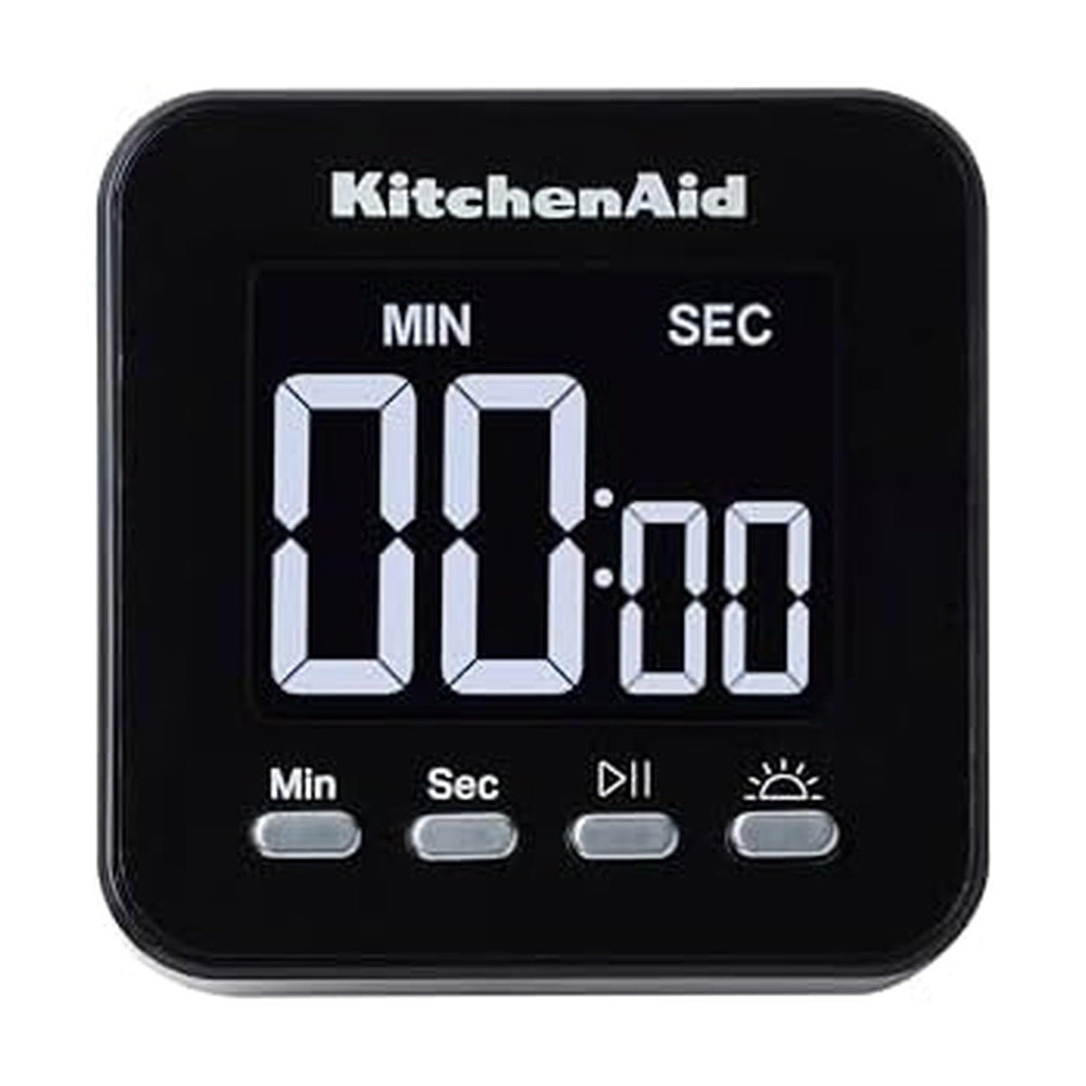 KitchenAid KQ912 99M Digital Single Event Magnetic Visual Timer with Backlight, Cooking, Classroom, Egg Timer, Black