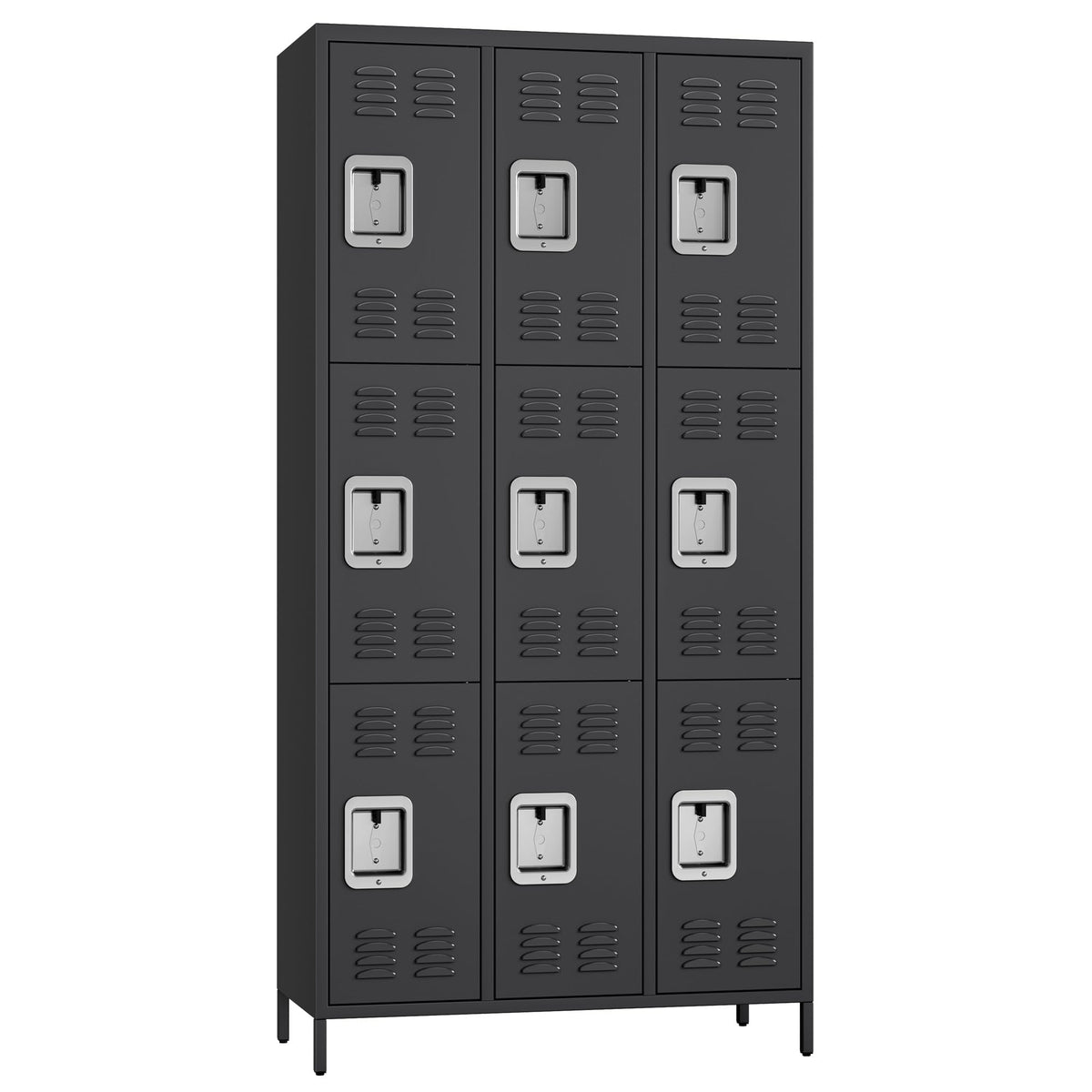 GAOMON 9 Doors Employee Lockers for Office, Metal Sorage Locker Combination, Lockable Employees Metal Locker with Door, Industrial Storage Lockers for Home, School, Gym (9 Doors)