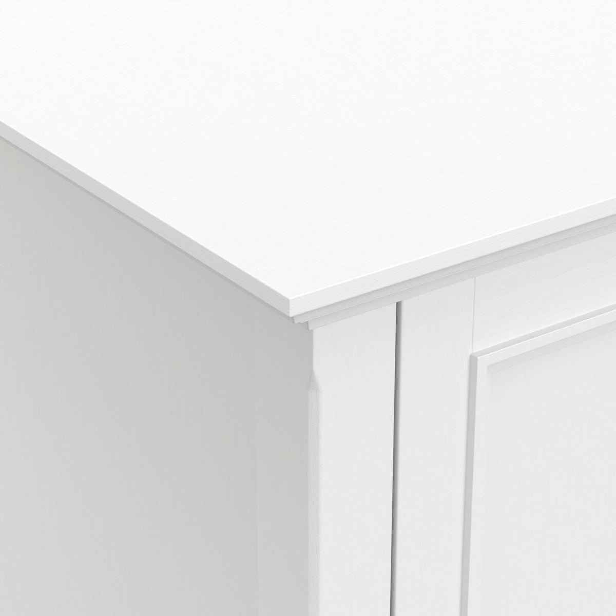 SIMPLIHOME Amherst TV Stand - 72 inch Wide Solid Wood Media Console in White, Transitional Entertainment Center for Living Room for TVs up to 80 Inches with Shelves and Cable Management