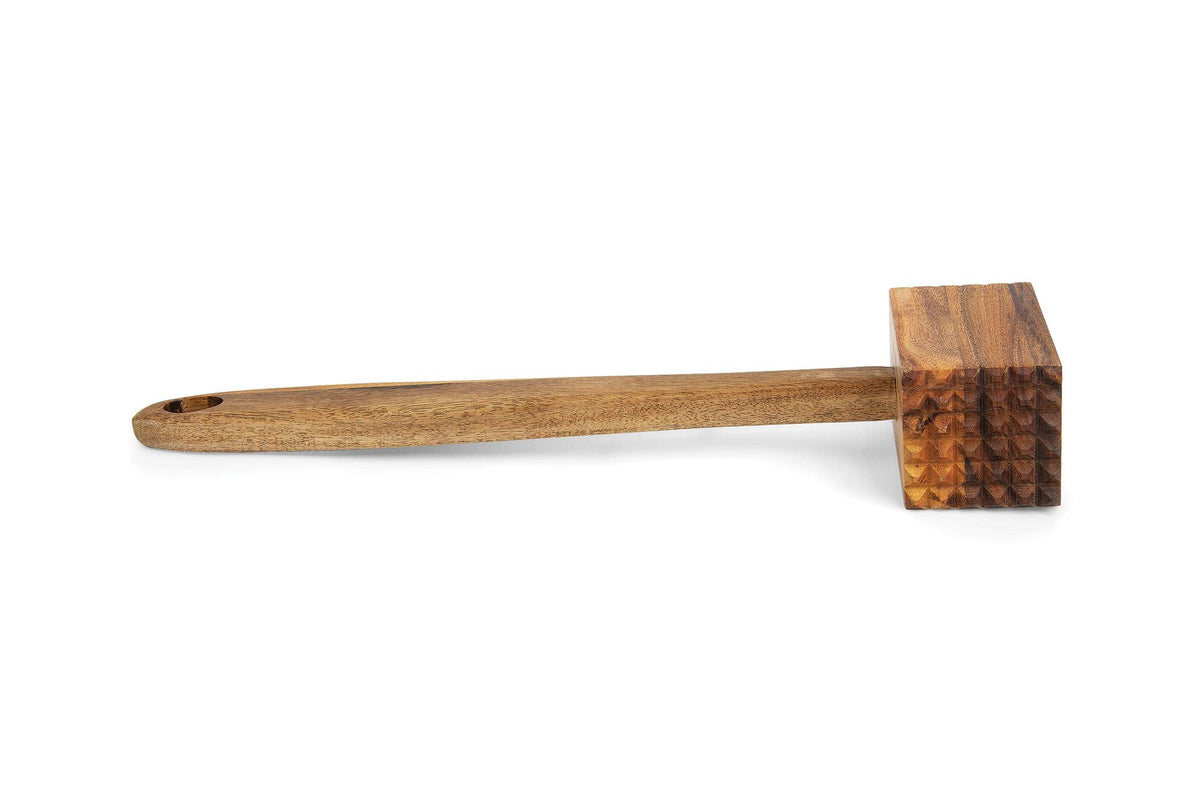 Ironwood Gourmet Acacia Wood Meat Tenderizer, 11.5-inches, Brown