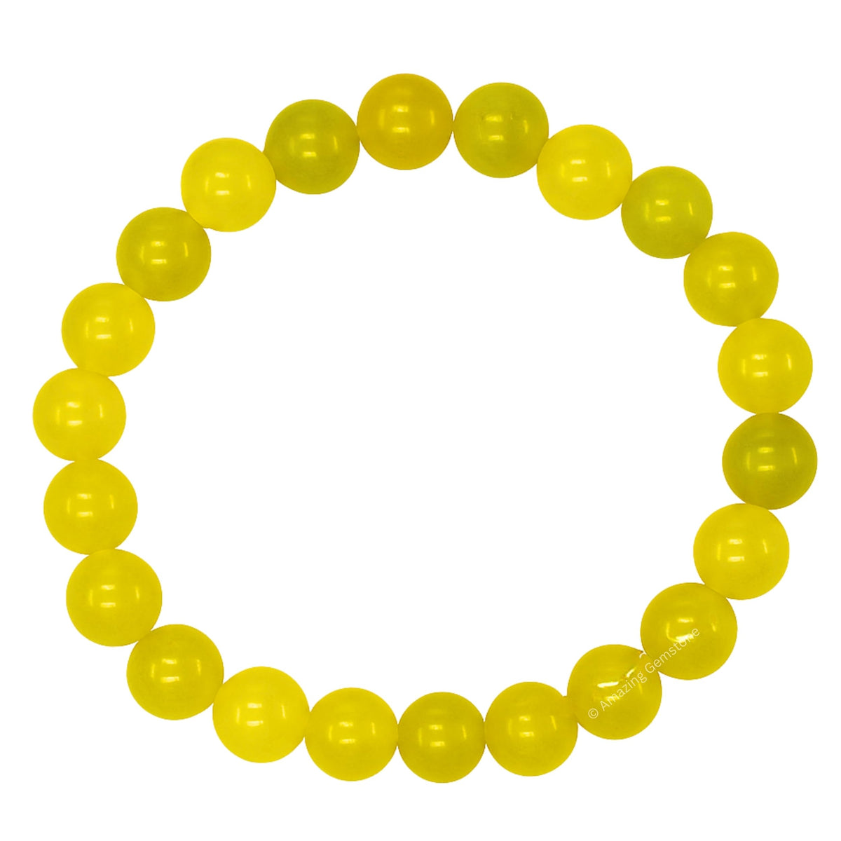 Amazing Gemstone Crystal Bracelet for Women Men's Gifts - Protection Healing Crystal Bracelet - 8mm Gemstone Beaded Stretchable Bracelet Pulseras Para Hombres Mujer Stocking Stuffers Mothers Day Gift (Lemon Jade)