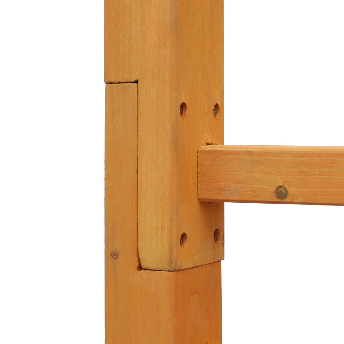 85" Wooden Garden Arbor for Wedding and Ceremony, Outdoor Garden Arch Trellis for Climbing Vines, Pergola Style Arbor Top, Sturdy Fir Wood, Easy Assembly, Orange