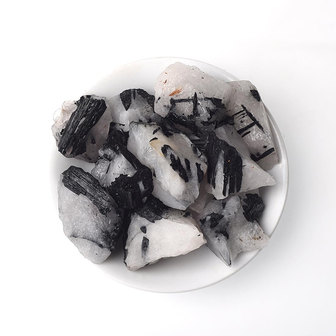 Erliway 1.25-2" Large Black Tourmaline Raw Crystals, Natural Rough Tourmaline Crystal, Healing Crystals Stones for Tumbling, Cabbing, Fountain Rocks, Decoration, Polishing Wire Wrapping Wicca & Reiki