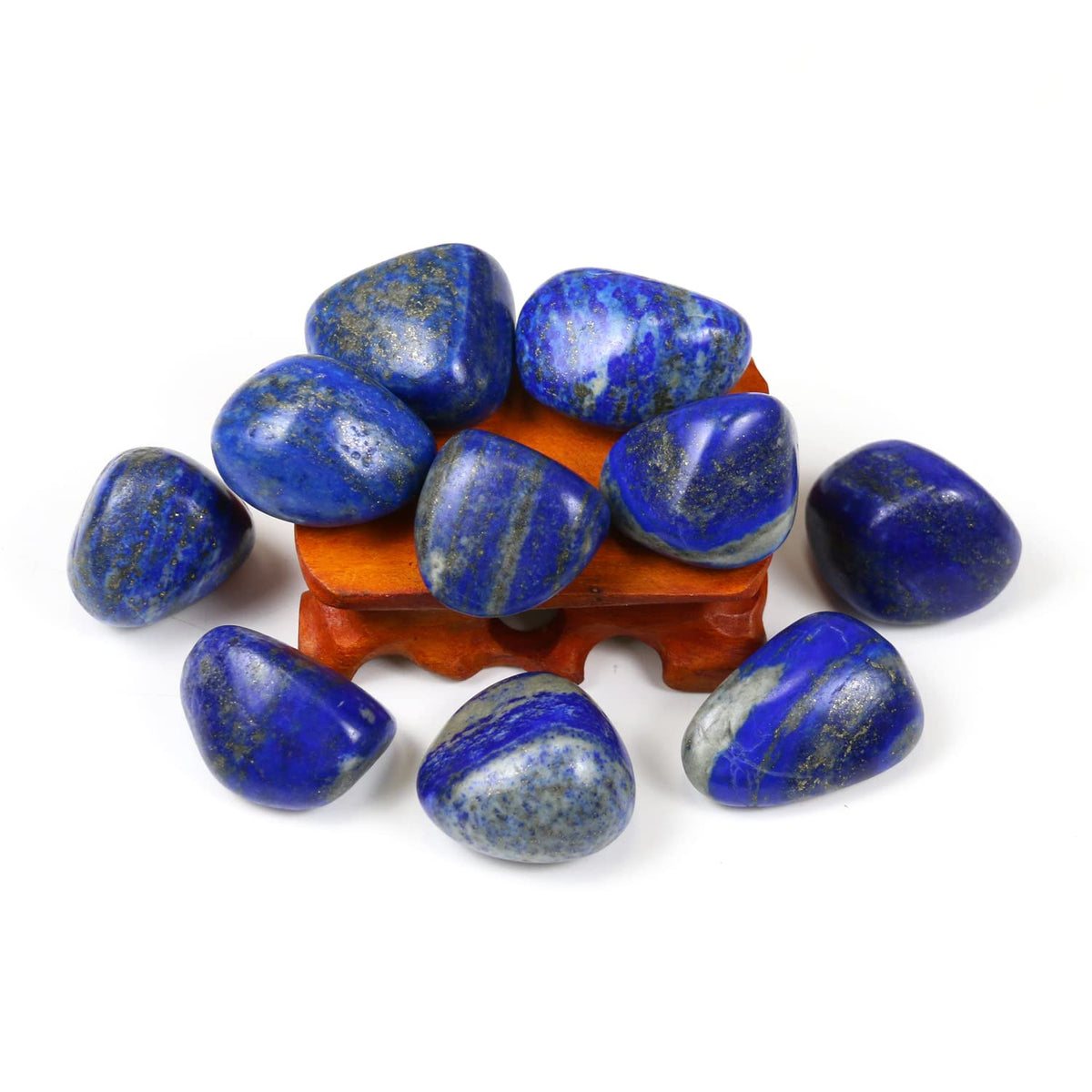Tumbled Polished Natural Lapis Lazuli Stone, Crystals and Healing Stones Quartz Bulk for Wicca, Reiki, Healing Energy, Chakra Stones, Witchcraft Supplies(10Pcs)