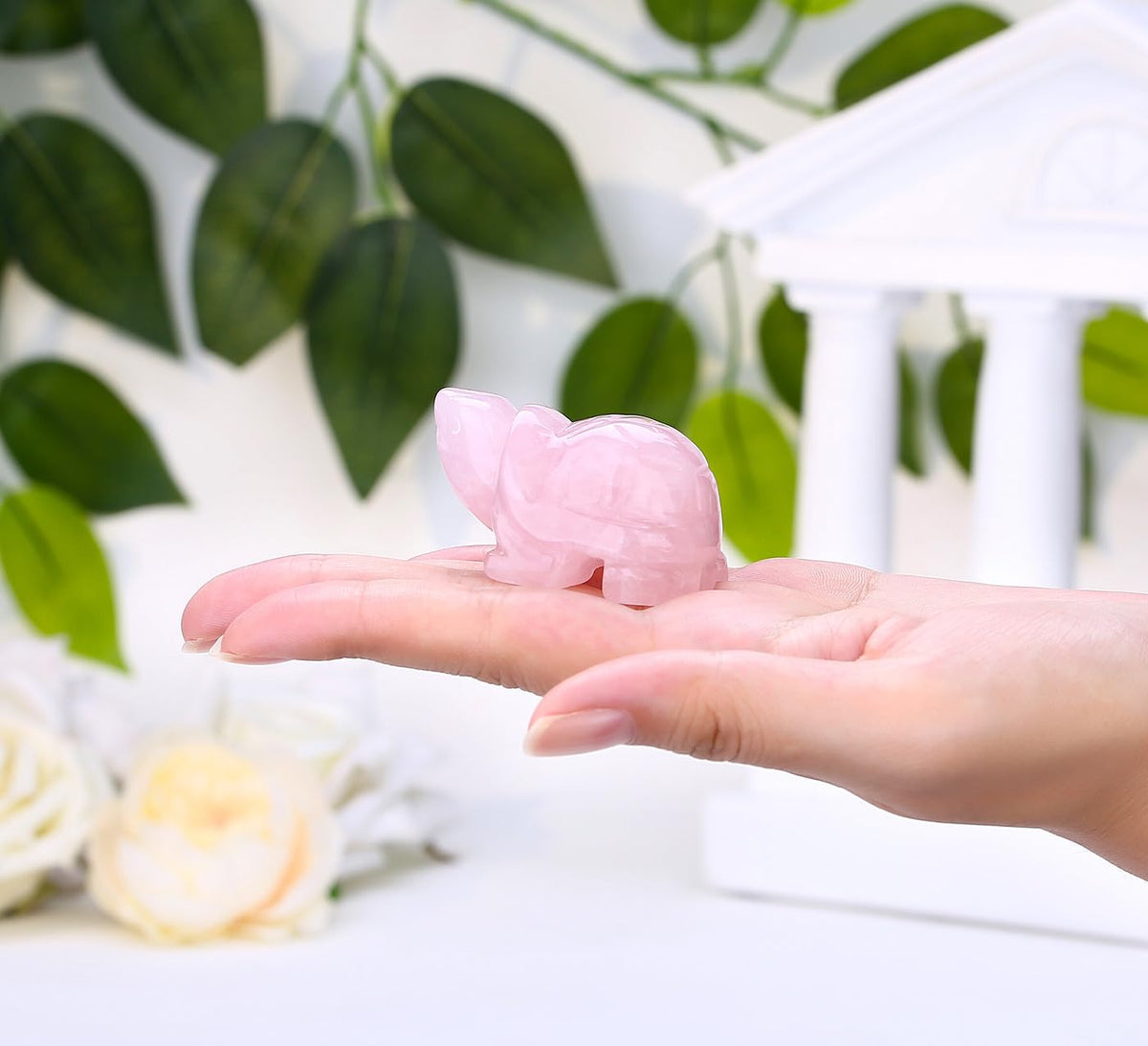 DUQGUHO 2" Travel Turtle Gift Decor Crystals Figurines Rose Quartz Crystal Best Mom Turtles Travels Gifts for Women Traveling Travelers Mothers Day Cute Decorations