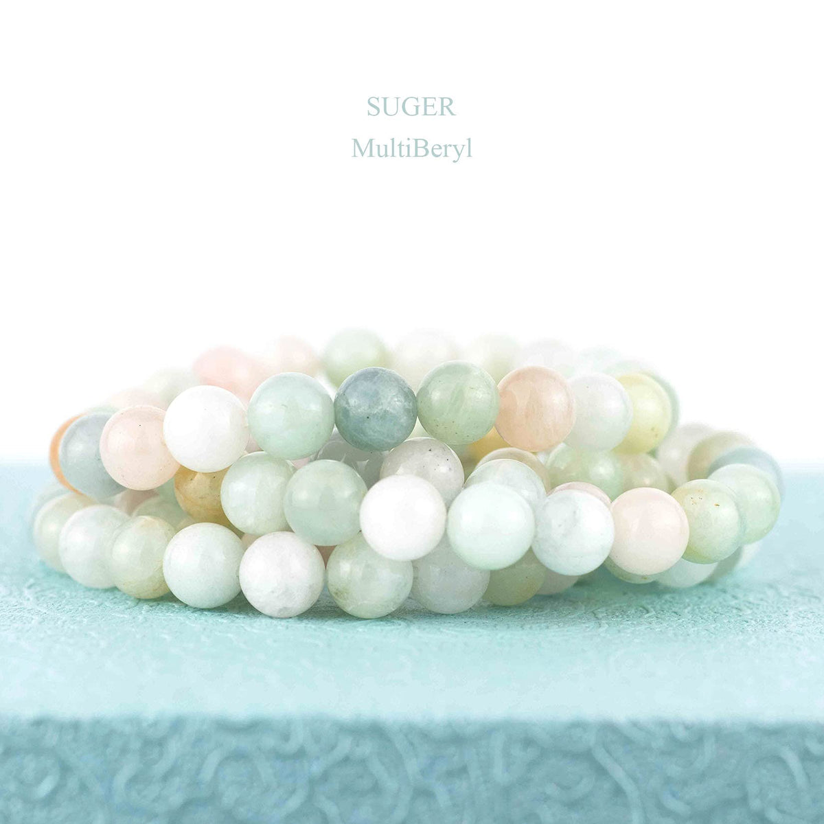 DAZCOLO 8mm Natural Gemstone Stretch Bracelet, Handmade Unisex Crystal Bracelets for Meditation, Yoga, Spiritual Healing & Positive Energy (Multi-Berly)