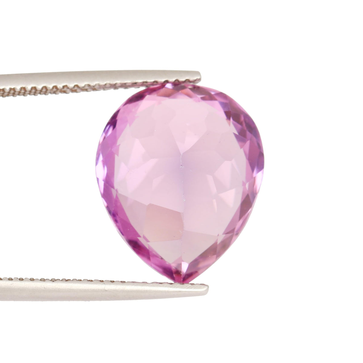 REAL-GEMS Natural Brazilian Pink Kunzite 12.3 Carat Pear Shape Loose Gemstone for Jewelry Making