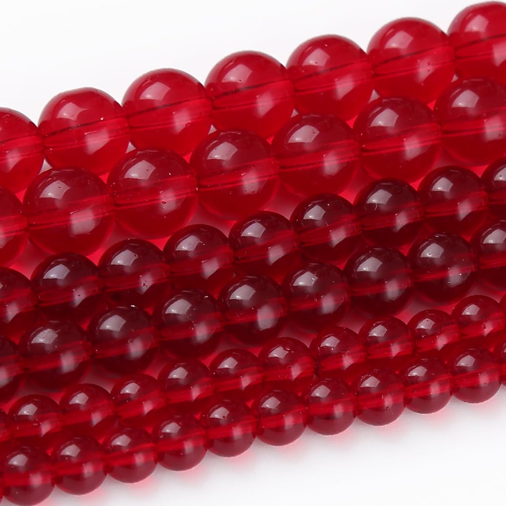 32PCS 12MM Garnet Red Glass Stone Beads Natural Gemstone Bead Crystal Healing Energy Jewelry Making DIY 15 inches