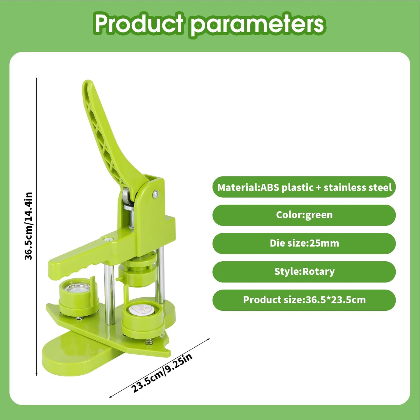 Button Maker Machine,25mm 1inch Button Maker 200Pcs Button Maker Press Machine Kit with Button Maker Supplies DIY Button Pin Maker Machine, for Kids DIY Gifts
