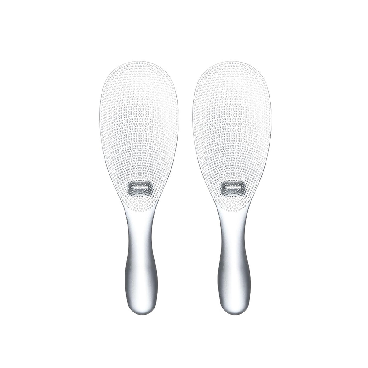 H&Zebrabro 2 Pcs Japanese Style Rice Paddle, Food-grade Non Stick Rice Scooper Spoon, Heat Resistant Rice Spoon Paddle for Rice Cooker, Dishwasher Safe (Transparent), 8 inches