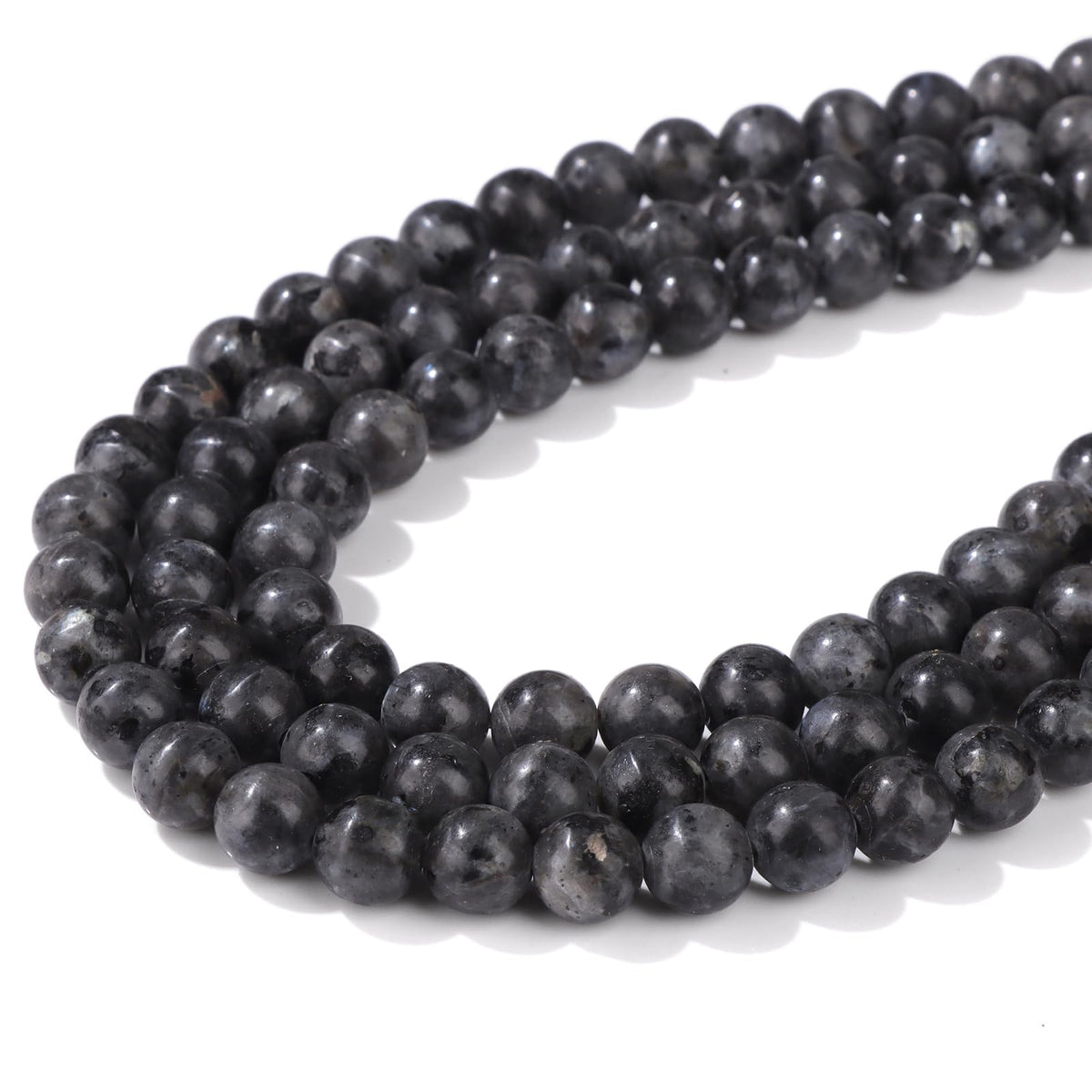 Risyfjew 50PCS 8mm Natural Labradorite Beads Gemstone Round Loose Beads for Jewelry Making Chakra Crystal Stone Beads for Bracelets Necklace Earrings Making Supplies (50pcs/Strand)