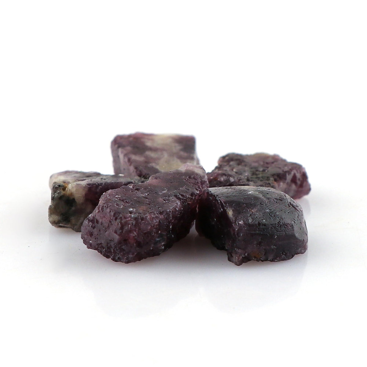 CRYSTALINES 5pcs Wholesale Natural Raw Lepidolite Gemstone, Untreated Rough Stone, Bulk Loose Supplies, DIY Crafts, Jewelry Making, Healing Crystals, Wire Wrap, Gem Collection, AAA Grade