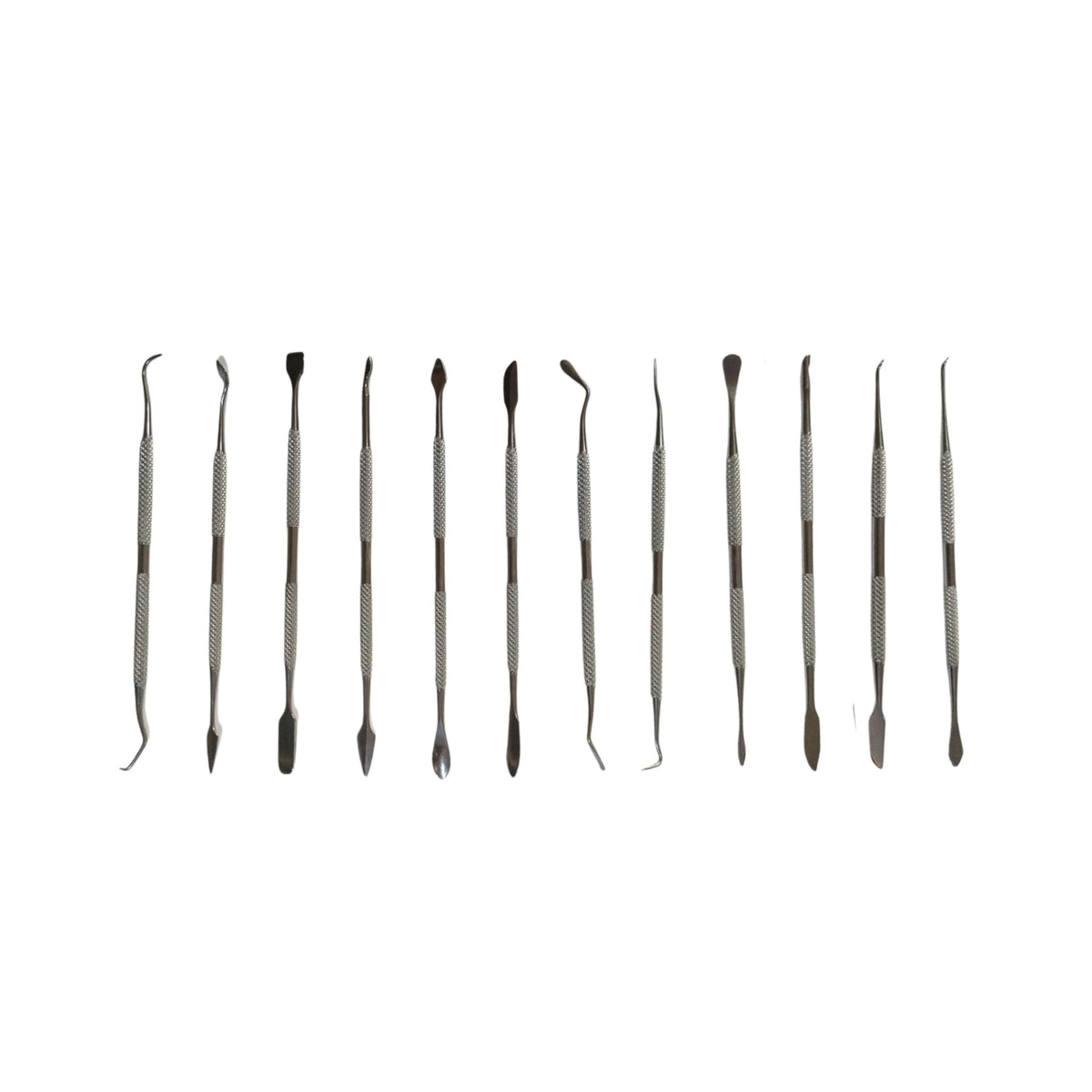TAURISH 12-Piece Stainless Steel Wax Carver Tool Set, Double Ended Carving Kit for Dental Wax, Clay, Jewelry, Sculpting and Modeling