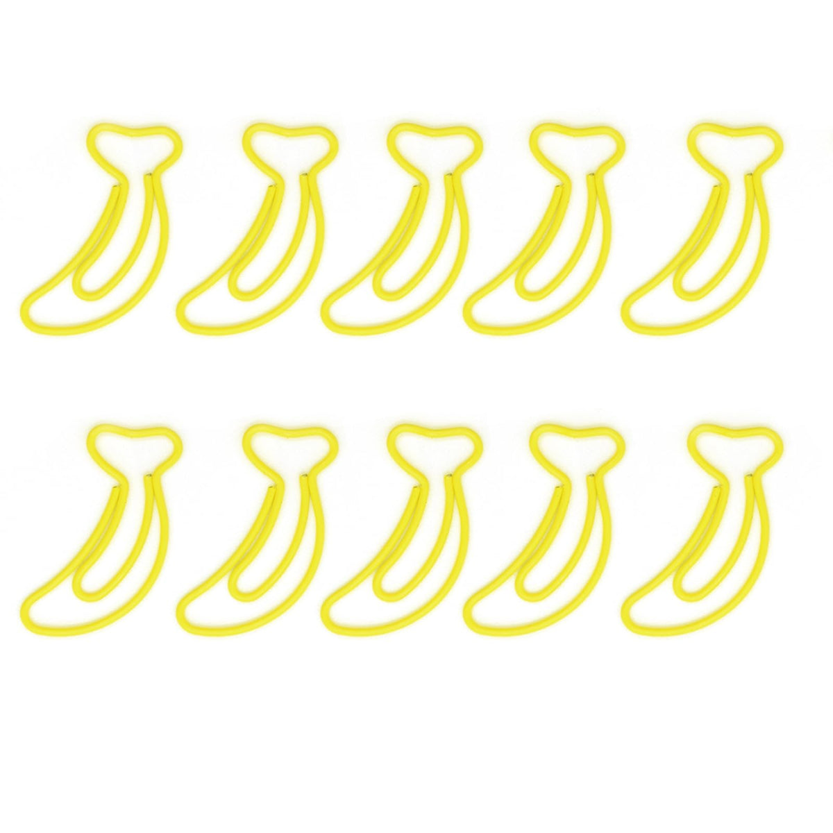 Haowuliao 60 Yellow Banana Paper Clips Bookmarks, Gift for Banana Lovers, Fruit Shop Owners